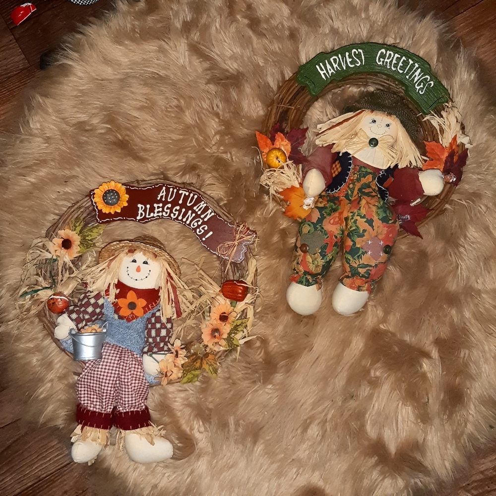 - 2 - GRAPEVINE WREATHS FALL SCARECROW          ☆